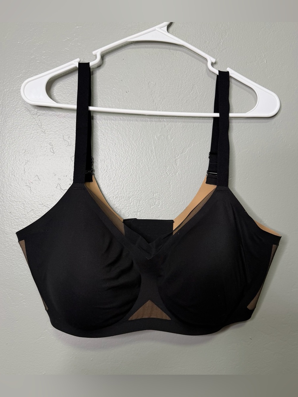 Honeylove CrossOver Wireless Bra Black 1X 40C/D